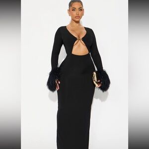 Elegant Black Long Sleeve Dress